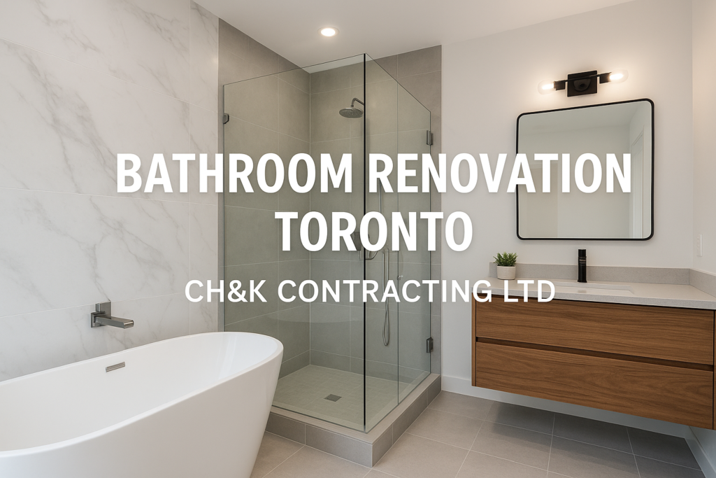 Bathroom Renovation in Toronto – Transform Your Space with CH&K Contracting Ltd