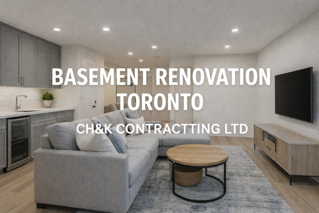 Basement Renovation Services in Toronto – Trusted Experts at CH&K Contracting Ltd